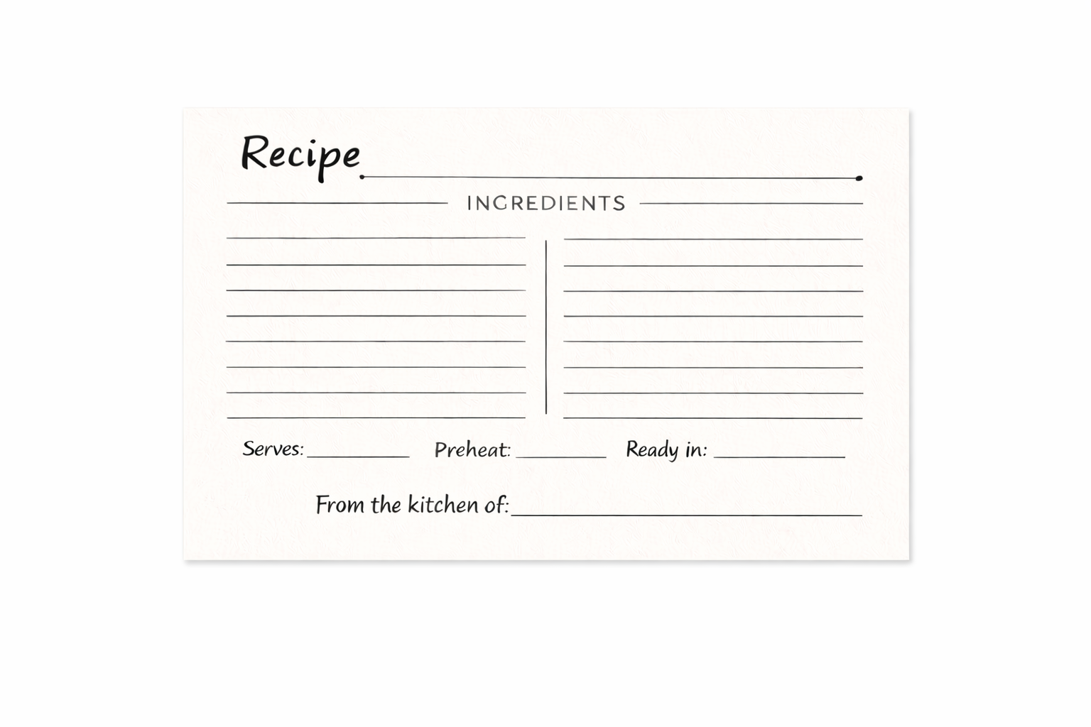 Recipe card set 2 front